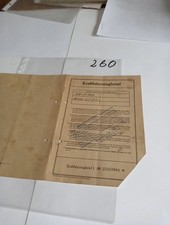 Alter Kraftfahrzeugbrief Auto, BMW 700A, BMW 107 Nr. 260 Weitere Eingestellt