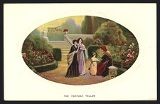 Präge-AK Hellseherin liest