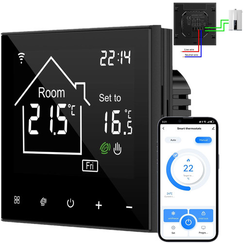 Smart wifi thermostat - smart, lcd