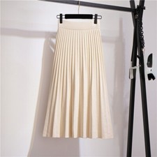 Damen Gestrickt Faltenrock