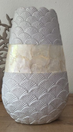 Deko vase silber beige - deko, silber/