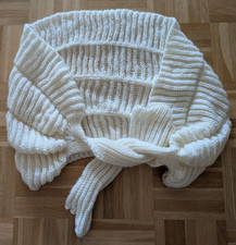 Stola cremeweiss, Schultertuch gestrickt , handmade, neu