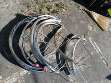 Fahrrad Schutzblech  5parr vorne und hinten Edelstahl Aluminium guten Zustand 