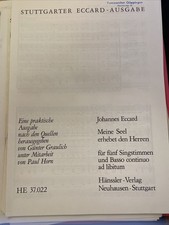 27 x Chornoten gebraucht - Johannes Eccard - Meine Seel erhebet den Herren
