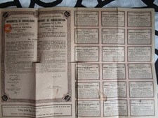 1000 FF 6550 Lei Imprumutul de Consolitare 4 1/2% 1934