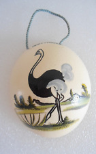 Original  Straußenei Schale Australien  Hand bemalt, Gr. ca. 17 x 16 cm