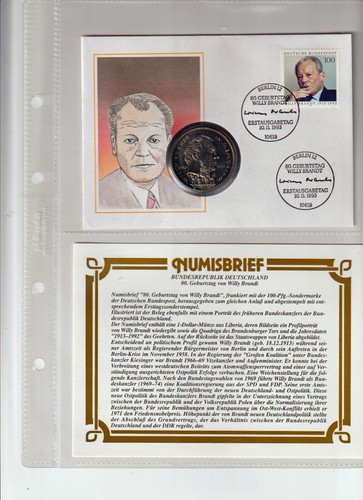 Numis fdc willy - brandt, esst