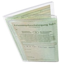 KFZ Schein Hülle Fahrzeugschein Schutzhülle KFZ Hülle Etui 3 teilig transparent