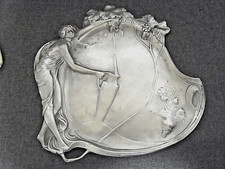 Zierschale, Tablett Im Jugendstil, Zinn aus Frankreich