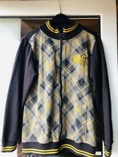 Jacke Sweatjacke Dognose Gr. 158 / 164 Jungen Braun Gelb Rautenmuster