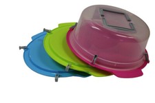 Tortencontainer ø36x15cm mit Tragegriff + 4 Clipverschlüsse 9503100015