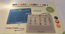 Magnetische Zeichentafel Magnettafel groß mit Kugeln 2in1 Stift Zaubertafel blau