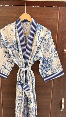 Blau blumen baumwolle - blau,