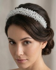 Funkelnde Kristall Braut Tiara