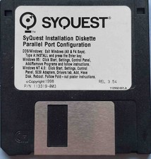 SyQuest Installation Disk - Parallel Port Configuration Floppy Disk - PC Windows
