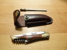 Taschenmesser Laguiole vintage unbenützt Schalen aus Holz sonst Messing u. Stahl