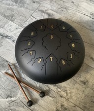 Zungentrommel 305Mm, Steel Tongue Drum 13 Noten, Regentrommel C-Dur-Tonart, Rege