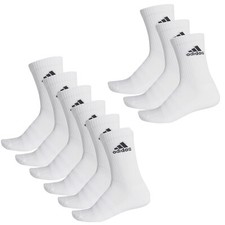Adidas Cushioned Crew Socken Sportsocken Tennissocken 9 Paar weiß Sparpaket
