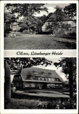 Ak Ollsen Hanstedt Niedersachsen, Backsteinhaus, Fachwerk - 3582494