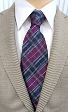 NEU - Pal Zileri Anlass/Business Krawatte - violett-blau-grau gemustert  - Seide