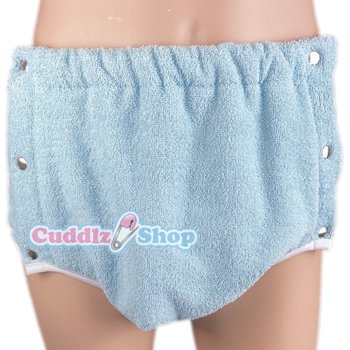Cuddlz side snap blue terry - blue,