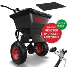 Streuwagen 45L mit Abdeckung Dünger Hand Streuer Saatgut Universal Streugerät