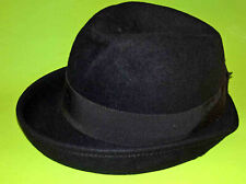 Hut mit Krempe, Damenhut, schwarz, Filz, mit Hutband, Seide, 55 cm