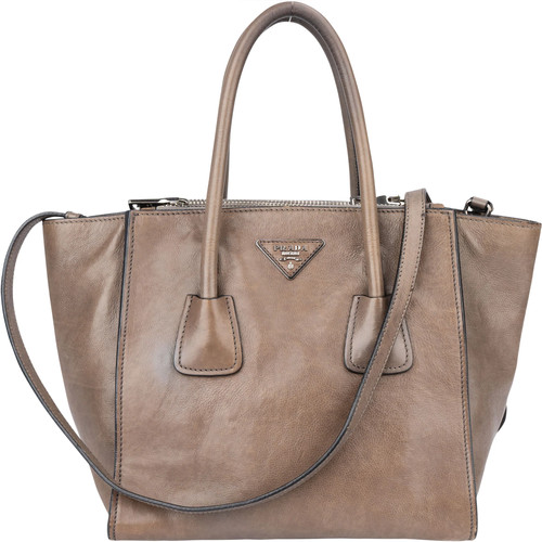 Prada leather vitello handbag - prada,