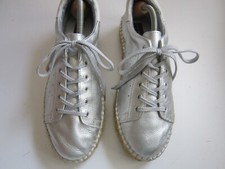 Steve Madden Sneakesehr leicht silber Leder Schnürer