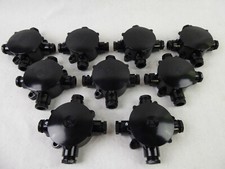 original alte Abzweigdosen Bakelit Industrie Design - mit 4 Ein/Ausgängen - NEU