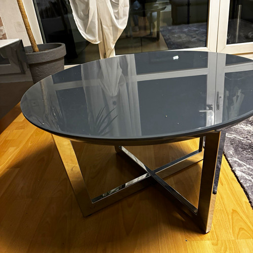 Couchtisch rund grau - couchtisch,