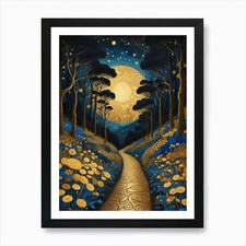 Starry Night Forest By Klimt