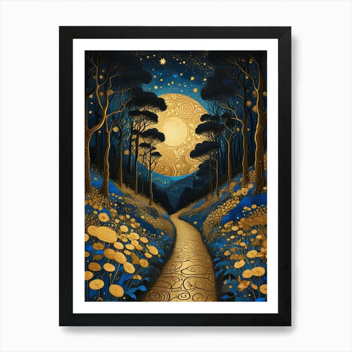 Sternennacht wald von klimt - sternennacht,
