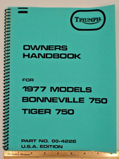 Triumph Owners Handbook for