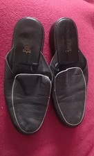 Herren Echtleder Pantoffeln Gr.43 Schwarz