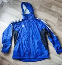 Adidas AZF001 Herren Trainingsjacke mit durchgehendem Reißverschluss Nylon blau