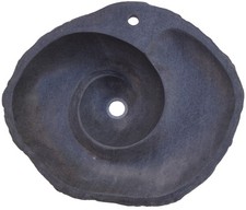 Massives Flußstein Aufsatz-Waschbecken, Waschschale, Naturstein Handwaschbecke