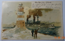 AK  Linienschiff passiert Friedrichsort  1906 U100