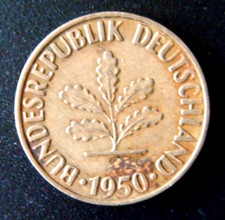Münze 10 Pfennig 1950 F BRD