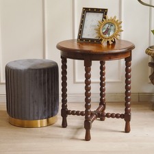 Runder antiker Beistelltisch