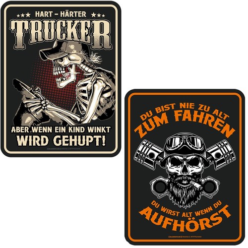 Motorrad blechschild biker - motorrad,