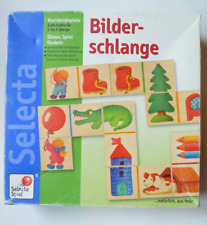 selecta Bilderschlange Legespiel Domino Holz Spielzeug Lernspiel Holzspielzeug