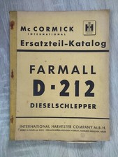 McCormick IHC D-212 Farmall Dieselschlepper Ersatzteil-Katalog