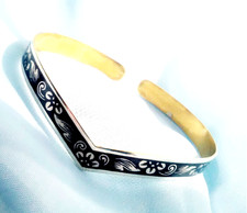 Armspange Silber 925 Tula Niello Goldschmied Punze Handarbeit antik Vintage