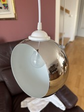 Pendelleuchte  Space Age Design Chrom Kugel  Designleuchte Retro Stil