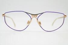 Vintage Brille Nicolas Mr 1141 Gold plated 18Kt Gold Violett Grün Oval 