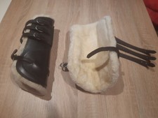 Gamaschen Leder mit Lammfell