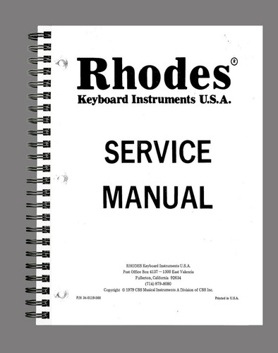 Fender rhodes piano service - rhodes,