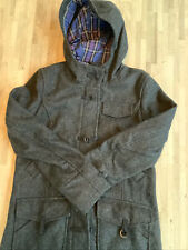 MINI Cooper Mantel Damenmantel Mit Kapuze Gr. S Grau Mit Kariertem Futter
