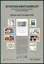DEUTSCHES KUNSTBOGEN 1988/24 REICHS-KRISTALLNACHT 1938 JÜDISCHES POGROM WW2